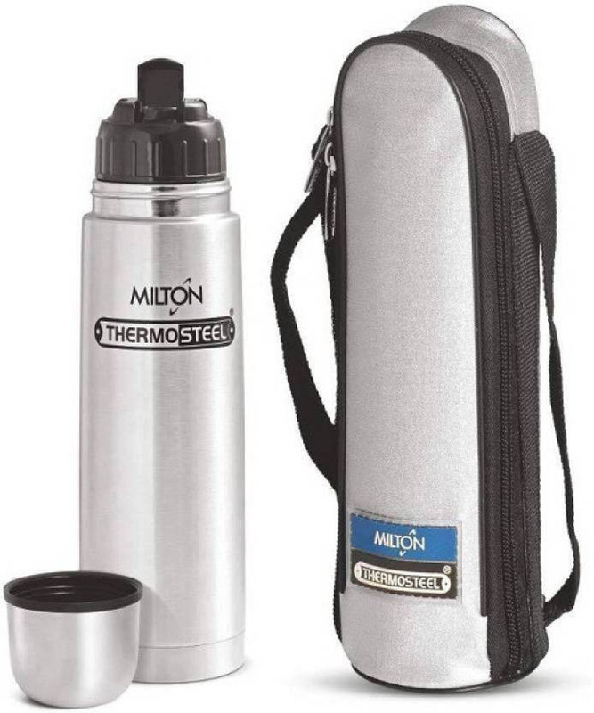 millton Thermosteel 500 Flip Lid Flask 500 ml Bottle(Pack of 1, Silver)