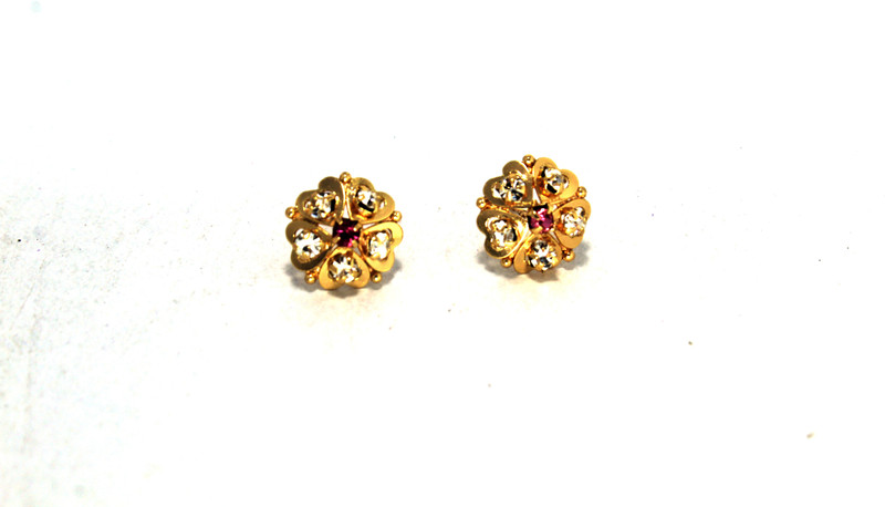 kb jewellery stores es gc 21 Crystal Bronze Stud Earring