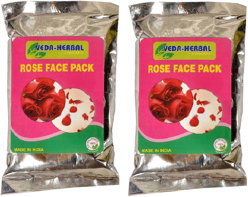 veda herbal Rose Face pack Pack of 2(100 g)