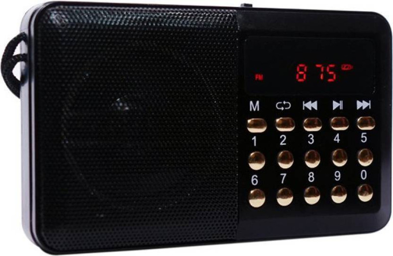 CRETO Digital Fm/Radio OD-SM305 Supports SD Card, USB & Headphone Out FM Radio(Black)