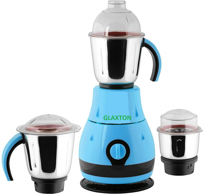 GLAXTON 1HP 100% HEAVY DUTY COPPER MOTOR 1000 Mixer Grinder(Blue, 3 Jars)