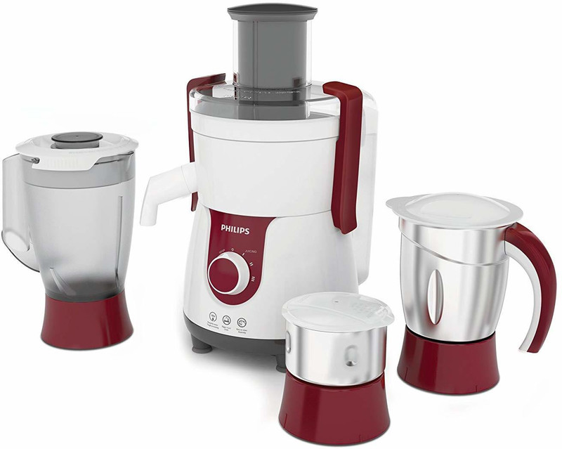 Philips (HL7715) 3Jar Watt 700 Juicer Mixer Grinder(Red, 3 Jars)