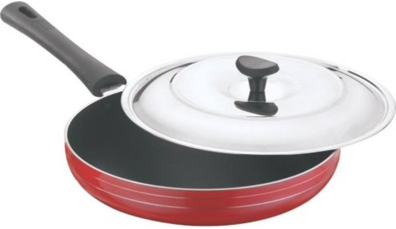 suruchi SSK13 Fry Pan 30 cm diameter with Lid(Aluminium, Non-stick)