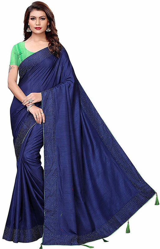 joganiya Self Design Rajkot Cotton Silk Saree(Blue)