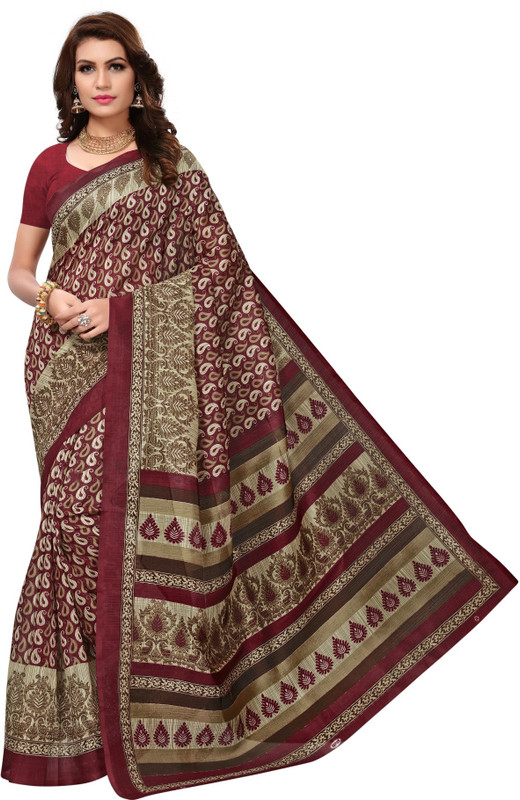 jelly impex Printed Fashion Art Silk Saree(Multicolor)