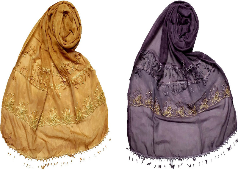 mean zoom Solid Pure Cotton Women Fancy Scarf