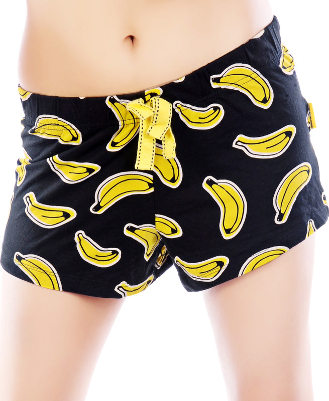 kajiree Printed Women Black, Yellow Beach Shorts