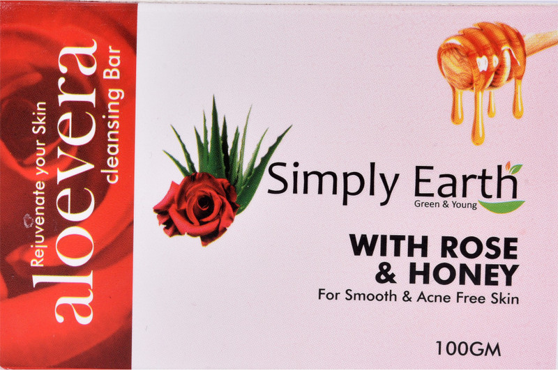simply earth Aloevera Soap with Goodness of Rose and honey(100 g)