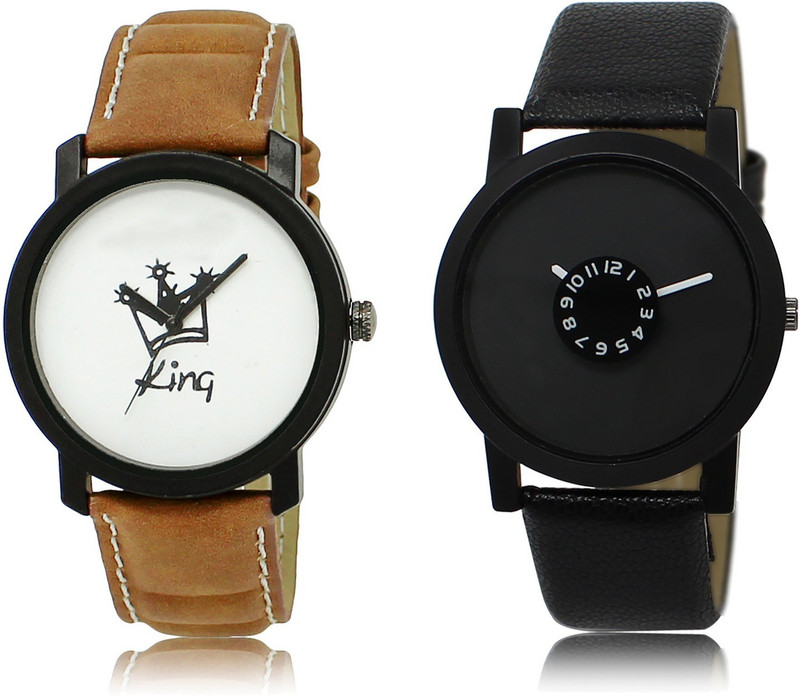 brahmani sales LR18-LR25 New Latest Designer Combo of 2 Analog Watch  - For Men