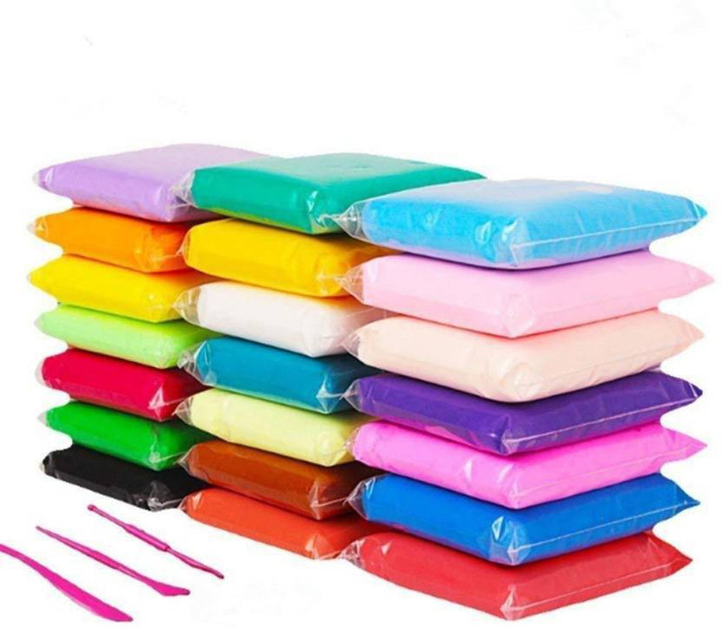 ghosh DIY Colourful Non-Toxic Modeling Air Dry Clay with Tools