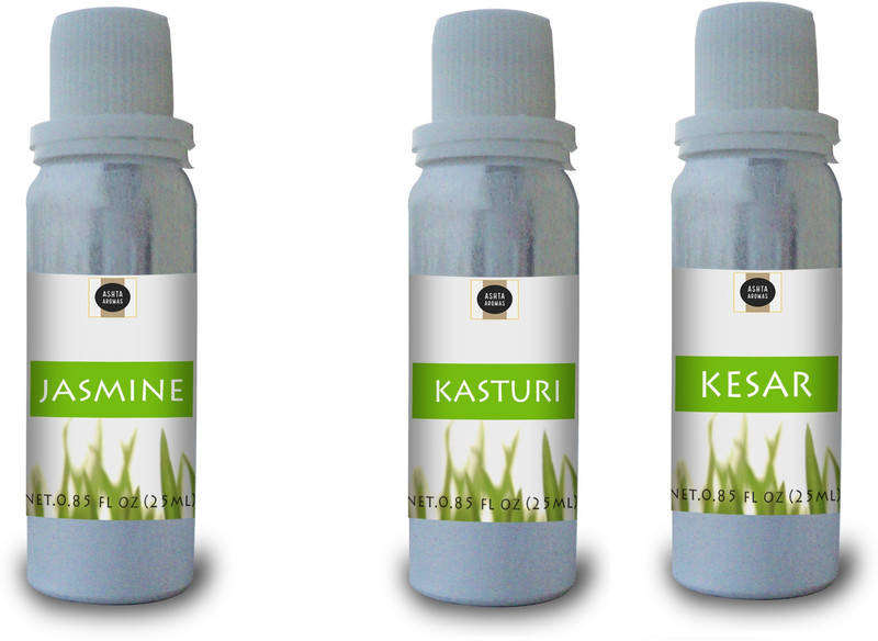 ASHTAAROMAS Set of 3 Combo Of Kesar, Jasmine and Kasturi Attar Floral Attar(Floral)