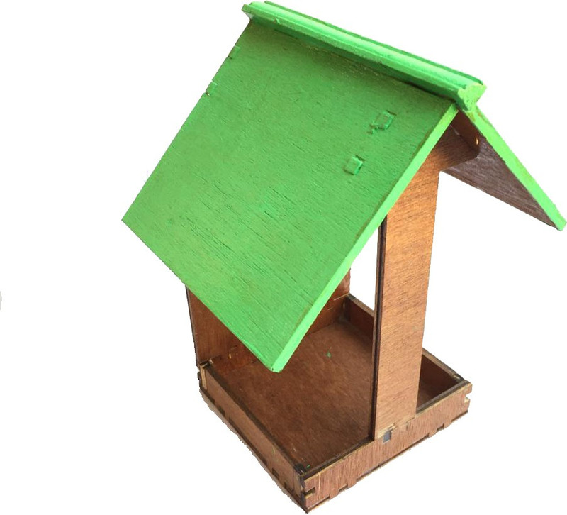agrilabh BIRD HOUSE FEEDER EASY Common Bird Feeder(Brown, Green)