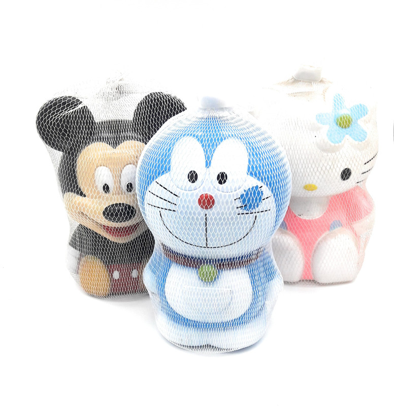 unique toy world Cute Cartoon Character Small Coin Box/Piggy Bank(pack of 3) Coin Bank(Multicolor)
