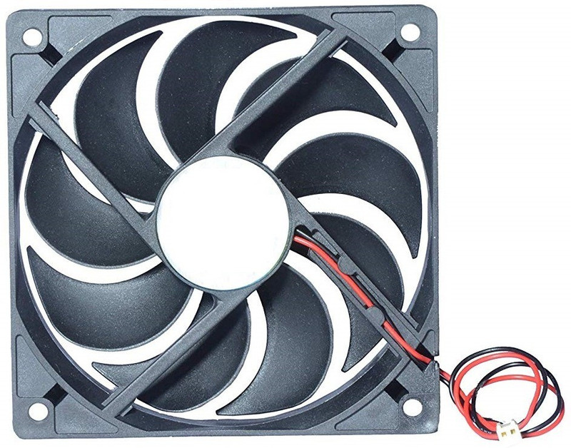 PSYCHE Low Noise 120x120x25mm DC (10V) Brushless Cooling FAN - 9 Blades Cooler(Black)