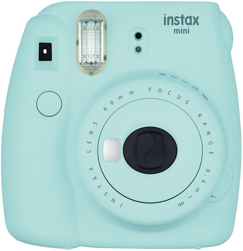 Fujifilm Instax Mini 9 Camera With Leather Bag and 20x Film Sheet - Ice Blue Instant Camera(Blue)