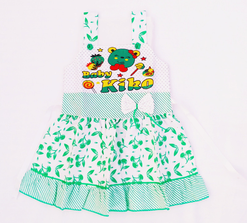 s mini dress Indi Girls Midi/Knee Length Casual Dress(Green, Sleeveless)