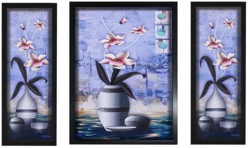 silver trees Set of 3 , wall panintings Digital Reprint 12.8 inch x 20.5 inch Painting
