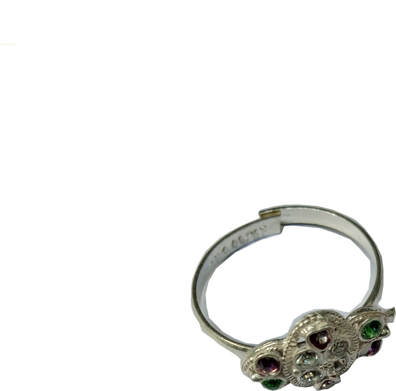 krishna fancy jewellers pure silver 92.5 foot ring 10g Stone Silver Plated Toe Ring