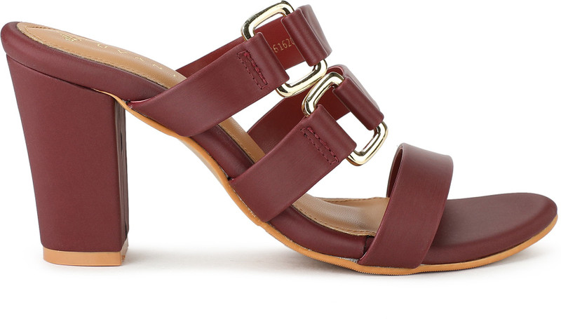 Buy UVANERA by Ruosh Women Maroon Heels Online at desertcartMauritius