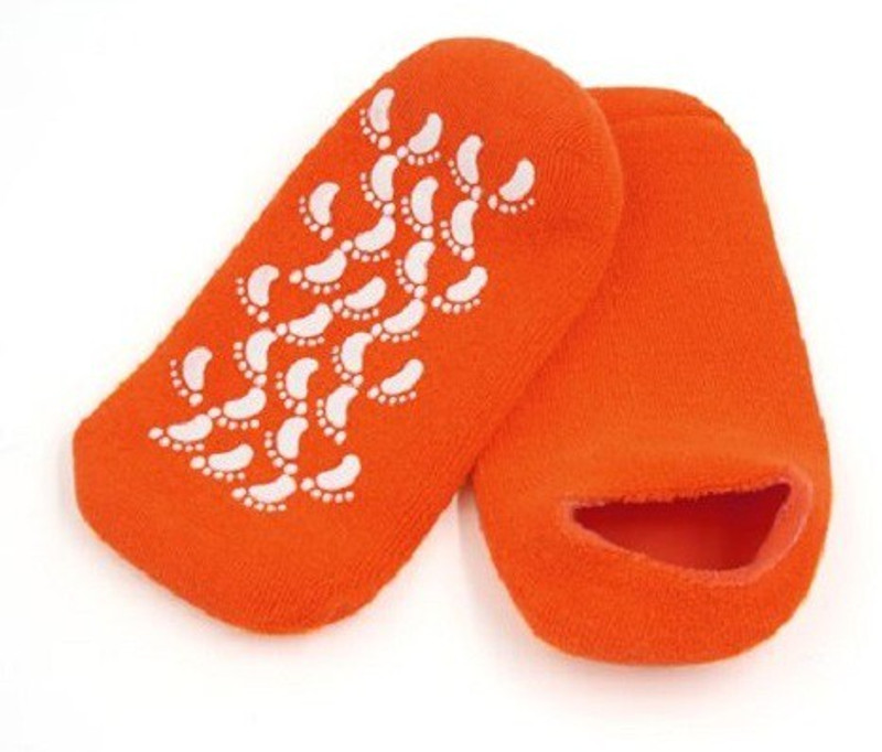 jeni Spa Moisturizing Gel Socks Heel Support(Orange)