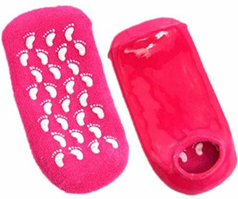 jeni Spa Moisturizing Gel Socks Heel Support(Red)