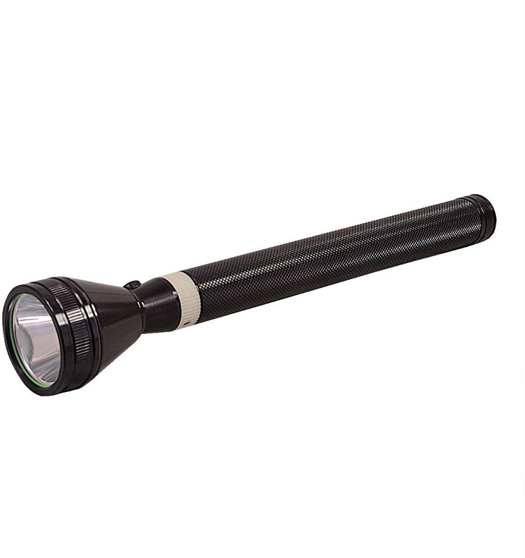 adventure hut Super-Bright LED flashlight Torch(Black : Rechargeable)