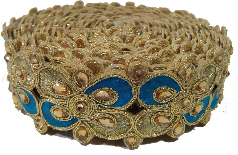 ramdev lace _embroidery work_rama color_900ÃÂ4 cms_396