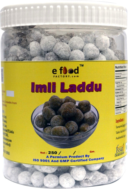 e food factory Imli Laddu (250 Gm) In Pet Jar Imli Sour Candy