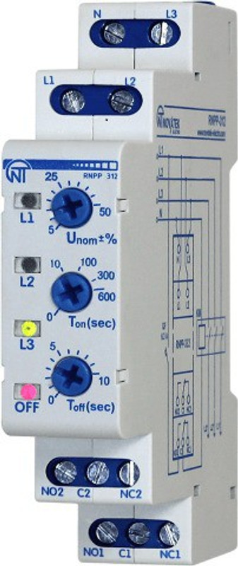 novatek electro Three Phase Voltage Monitoring Relay RNPP-312 MCB(4)