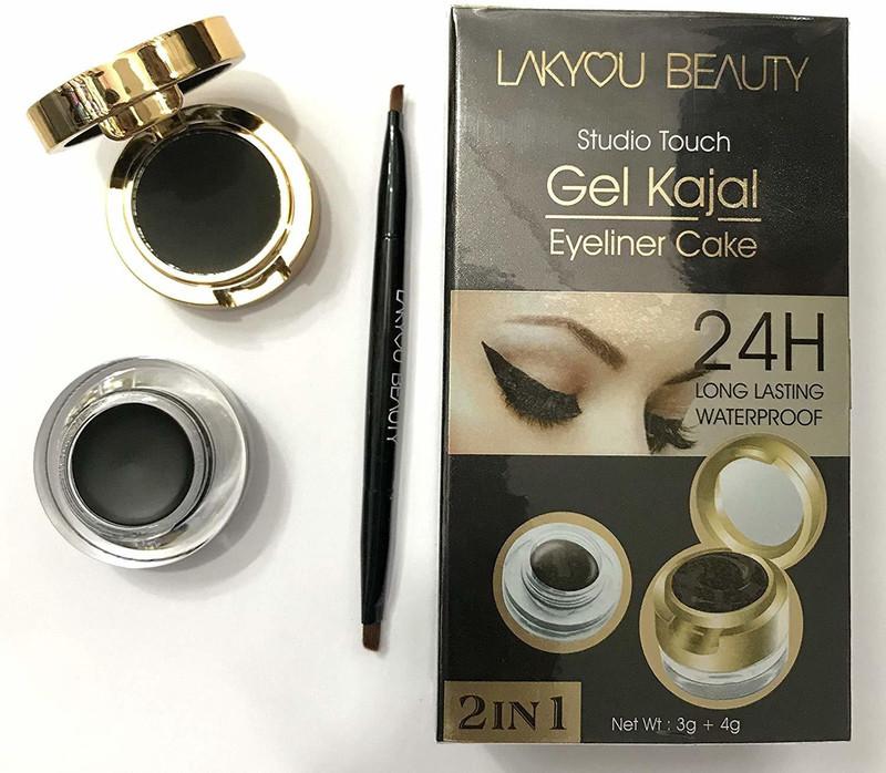 shills By 2in1 studio touch gel kajal with eyeliner cake 7 g(Black)