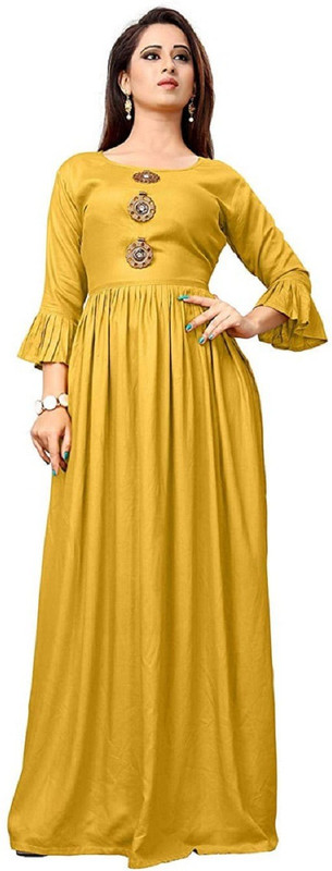 jinnar Straight Gown(Yellow)