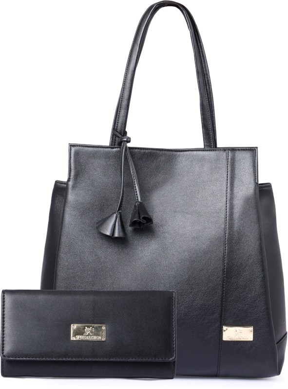 Speed X Fashion Women Black Hand-held Bag