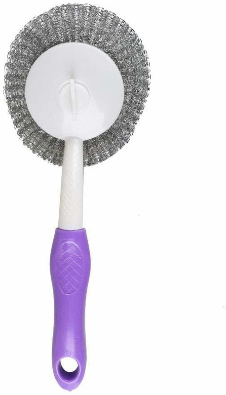 sky homes Pot/Utensils/ Brushes/Cleaner/Household/Dishwashing/Scrub |Handle Steel |For Kitchen And Home |Purple color Scrub Pad, Scrub Sponge, Sponge Wipe(Regular)