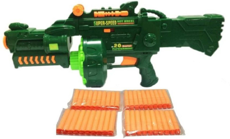 kdsn Blaze Storm Soft Bullet Gun, Motorized, Big Size (Green)(Green)