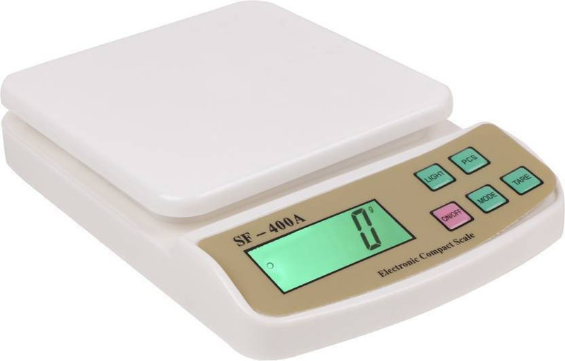 Zeom  Advanced SF 400A with Adaptor 5 Kg Digital Household Use And Backlight Weighing Scale SF400A Weighing Scale  (White) Weighing Scale(White)