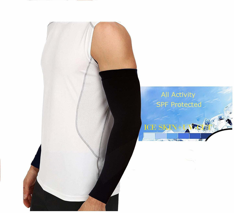 lana vels Cotton Arm Sleeve For Men & Women(Free, Black)