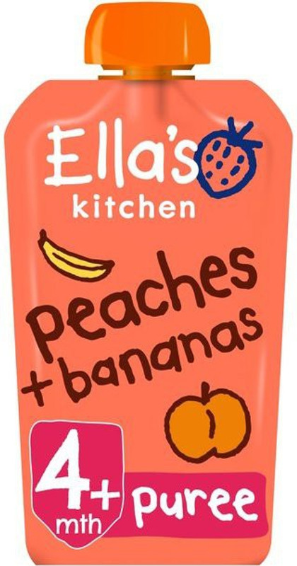 ellas kitchen Organic Peaches & Bananas Stage 1 Cereal(120 g, 4+ Months)