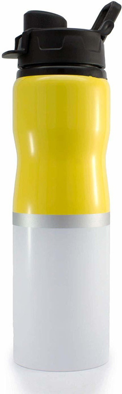 vmoxi Stainless-Steel Water Sport Bottle, 750ml (Yellow) 750 ml Bottle(Pack of 1, Yellow)