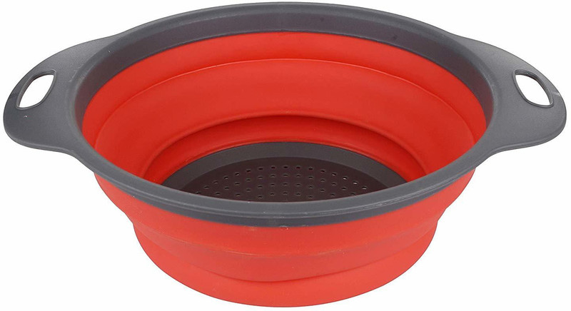 shenron Silicone Colander Collapsible for Kitchen and Fordable Food Strainers Collapsible Colander(Multicolor Pack of 1)
