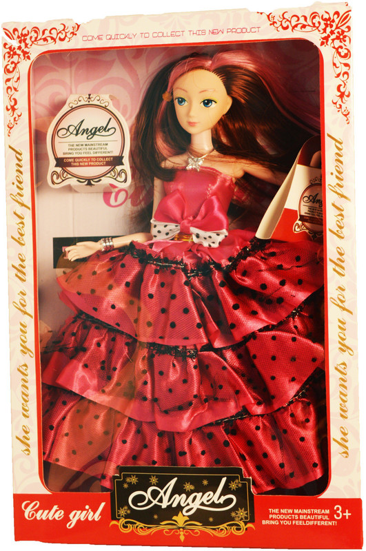 cossetpack Fashion Complete Doll Play with Miniature Princess Figurine(Red)