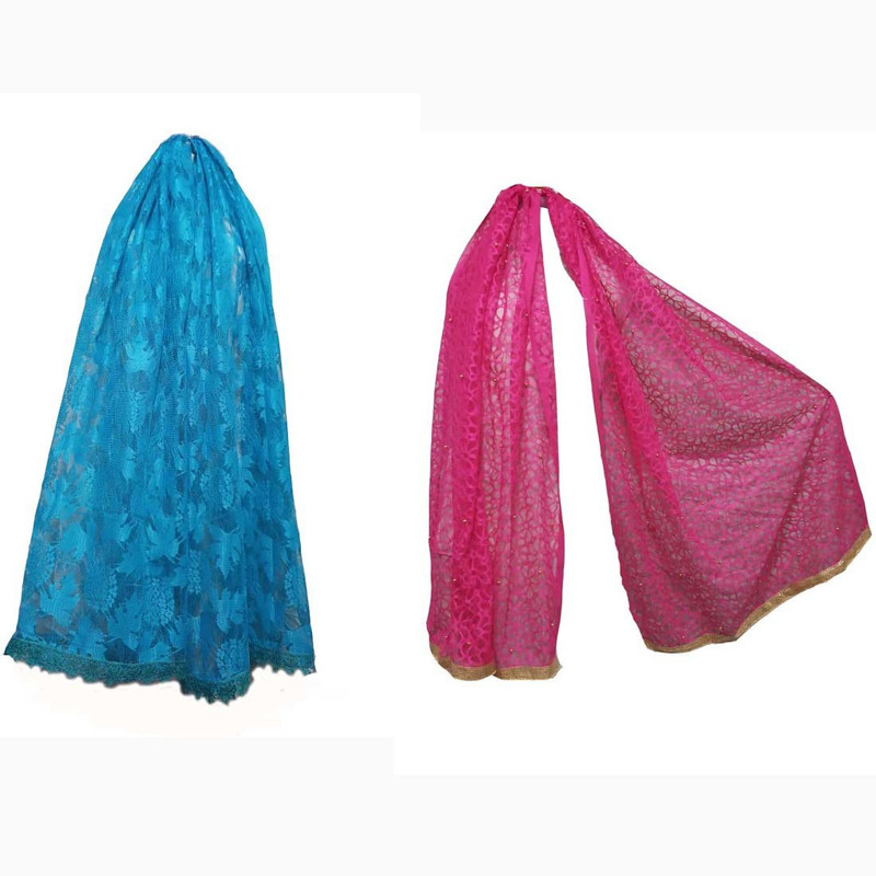 shakti Net Self Design Women Dupatta