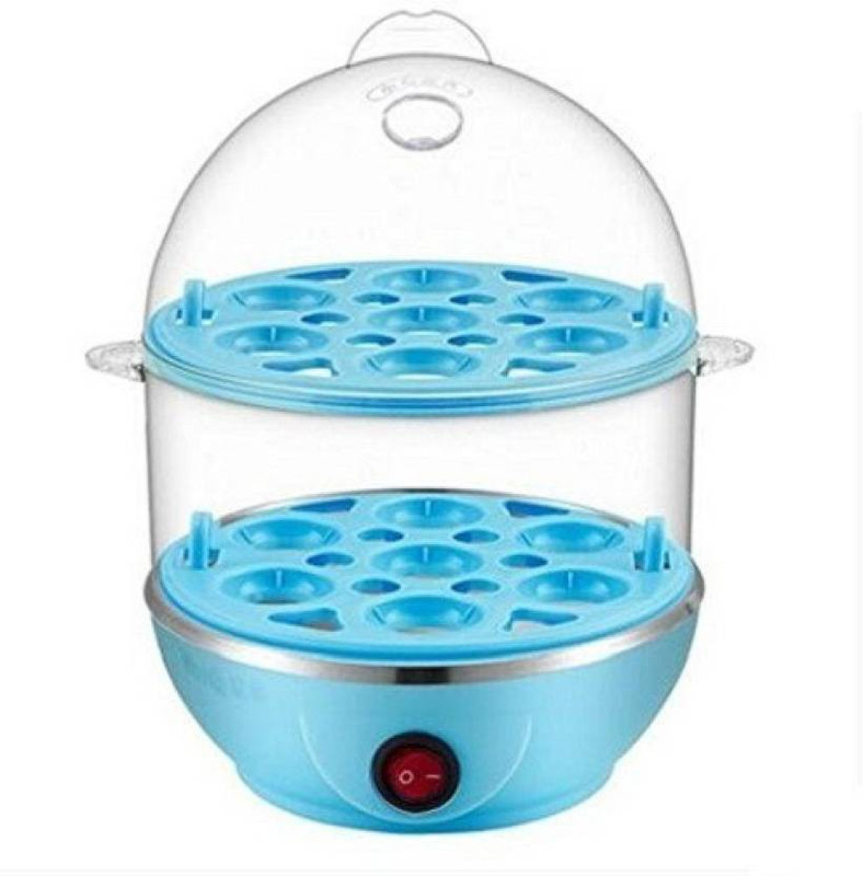 UTTARZONE 2 Layer Egg Steamer Automatic Off Egg Boiler with Egg Tray Egg Cooker(14 Eggs)