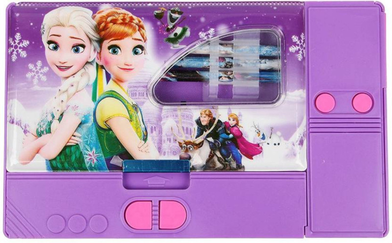 purple plastic pencil box
