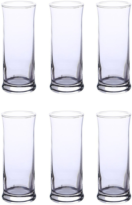 somenew Glass 240 ML Tall Glasses - Set of 6 Glass Set(Glass, 290 ml, Clear, Pack of 6)