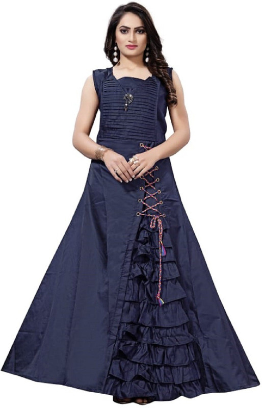 sat creation Anarkali Gown(Purple)