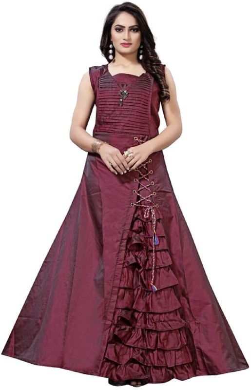 sat creation Anarkali Gown(Purple)