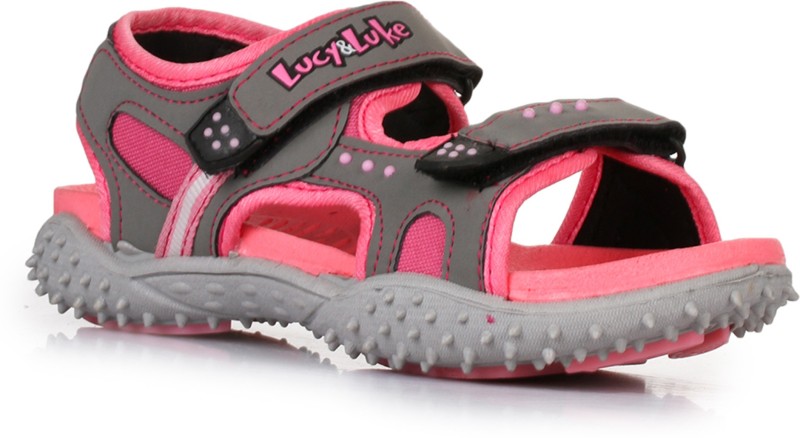 Lucy & Luke By Liberty Boys Velcro Sports Sandals(Pink)