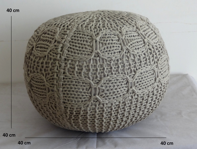 concept home inc Fabric Pouf(Finish Color - BAZE)