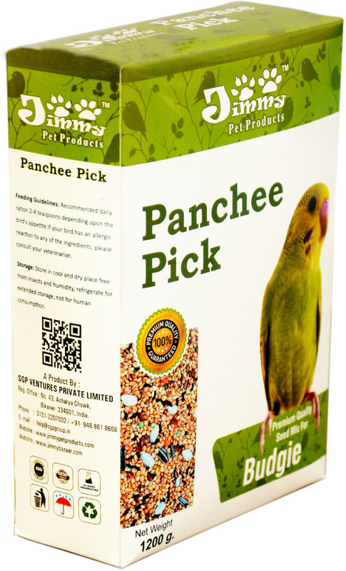 JiMMy Pet Products Panchee Pick Budgies 1.2 kg Dry Adult Bird Food