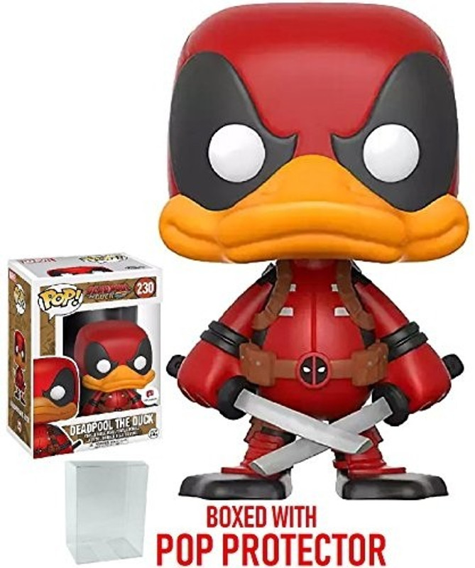 Funko Pop Deadpool The Duck Walgreens Exclusive Vinyl Figure Bundled(Multicolor)